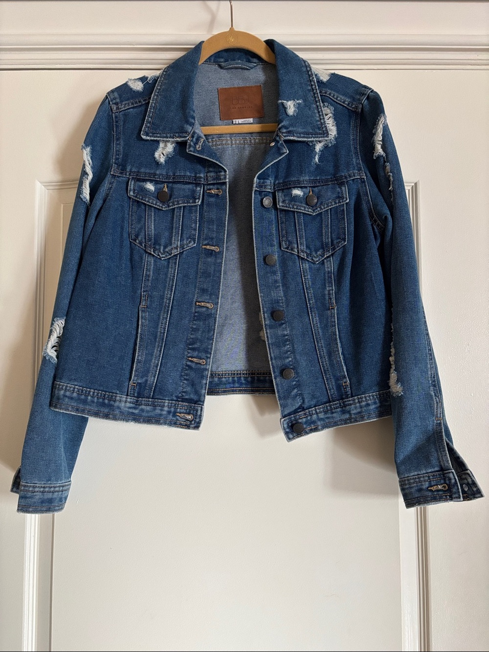 BBJ Los Angeles Distressed Blue Denim Jacket